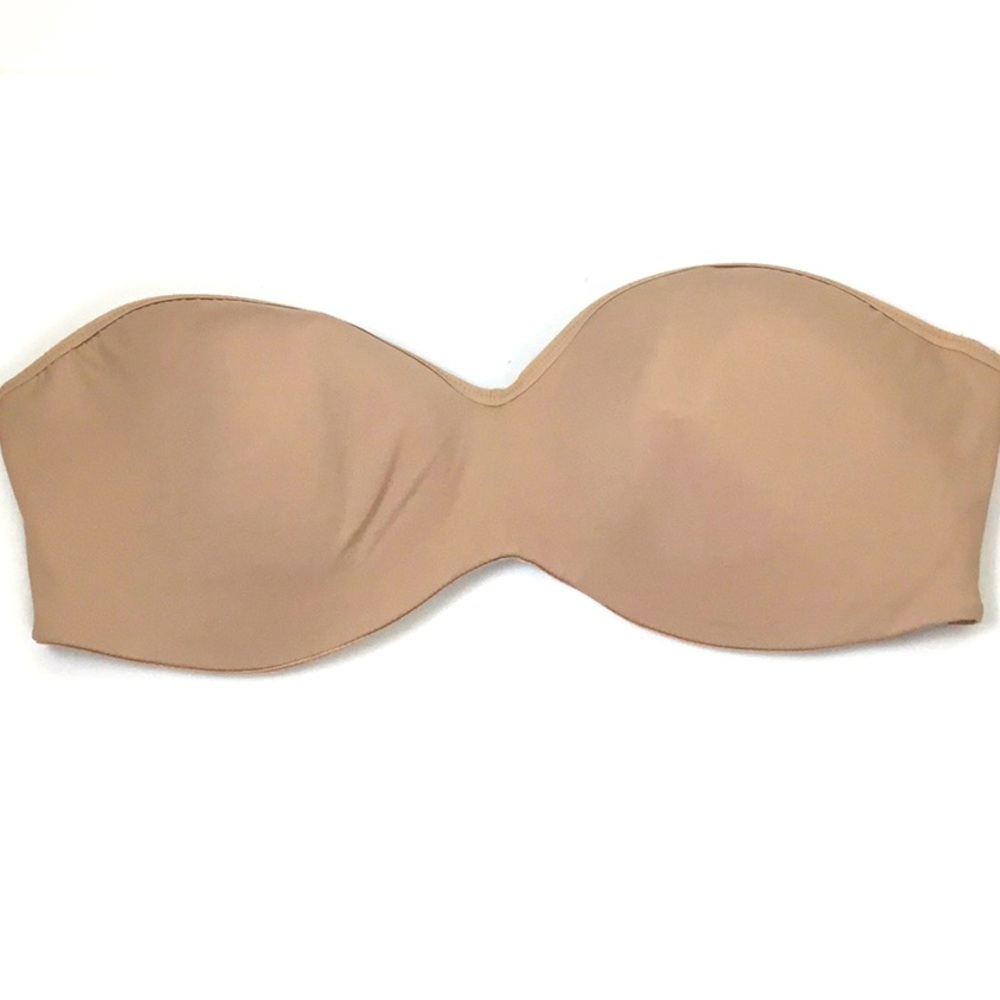 Dominique Strapless Unlined Bra Underwire Nude 46D 48D NWOT